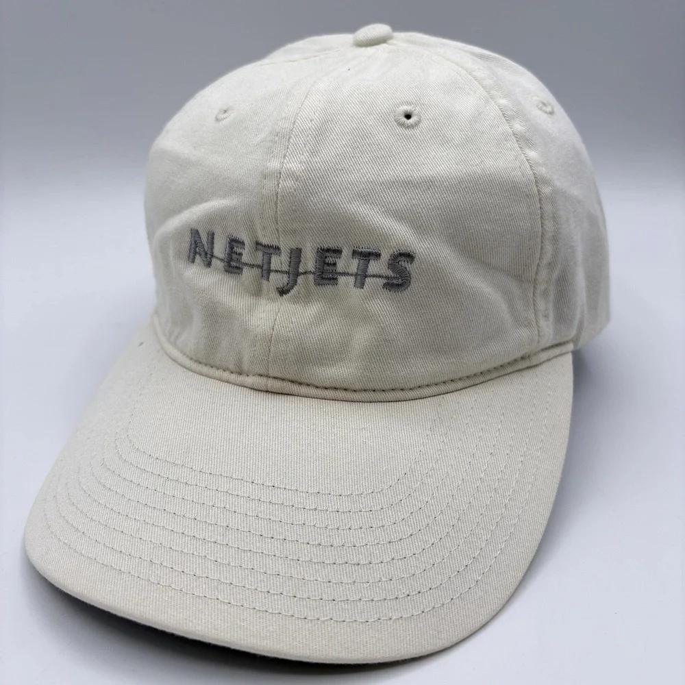 NETJETS Nike Hat Strap Back Adjustable Cap Embroidered Aviation Private Jet